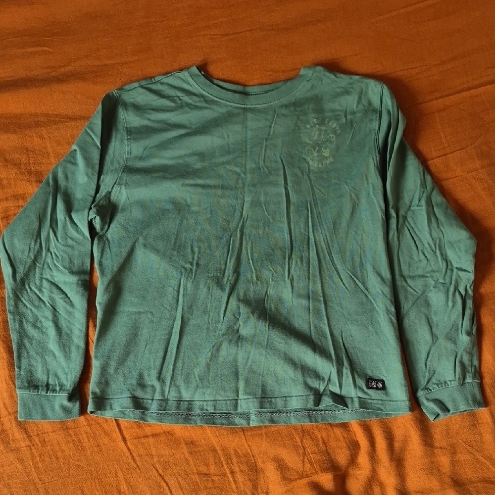 Mountain Hardwear Green Long Sleeve Shirt, XL